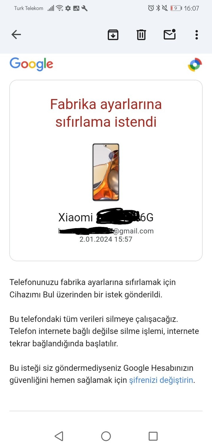 Sevgilimle kavga ettik bende telefonunu sıfırladım?