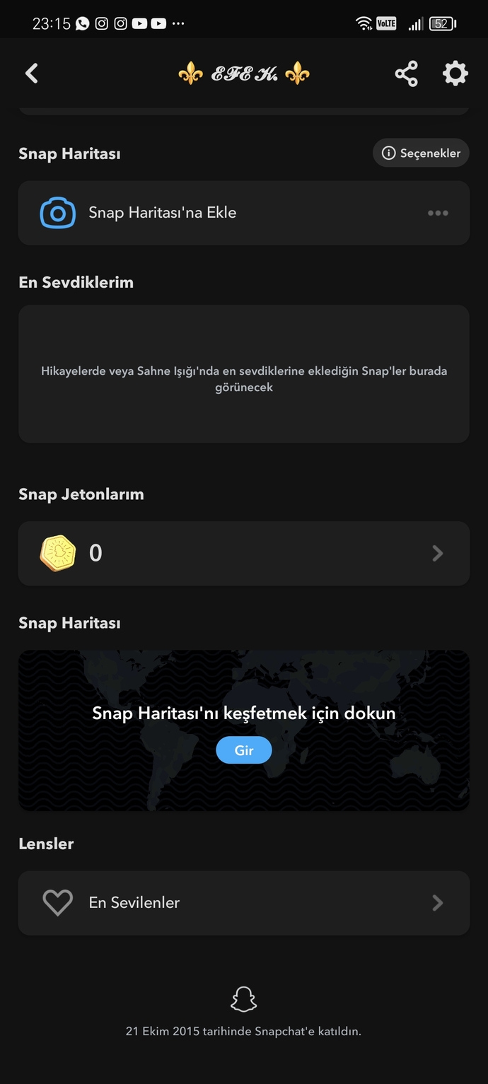 Snapchatte başka birinin profiline eklemeden bakınca bildirim gider mi?