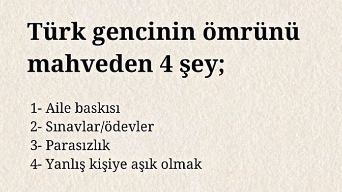Türk gencinin ömrünü en çok ne mahvediyor?