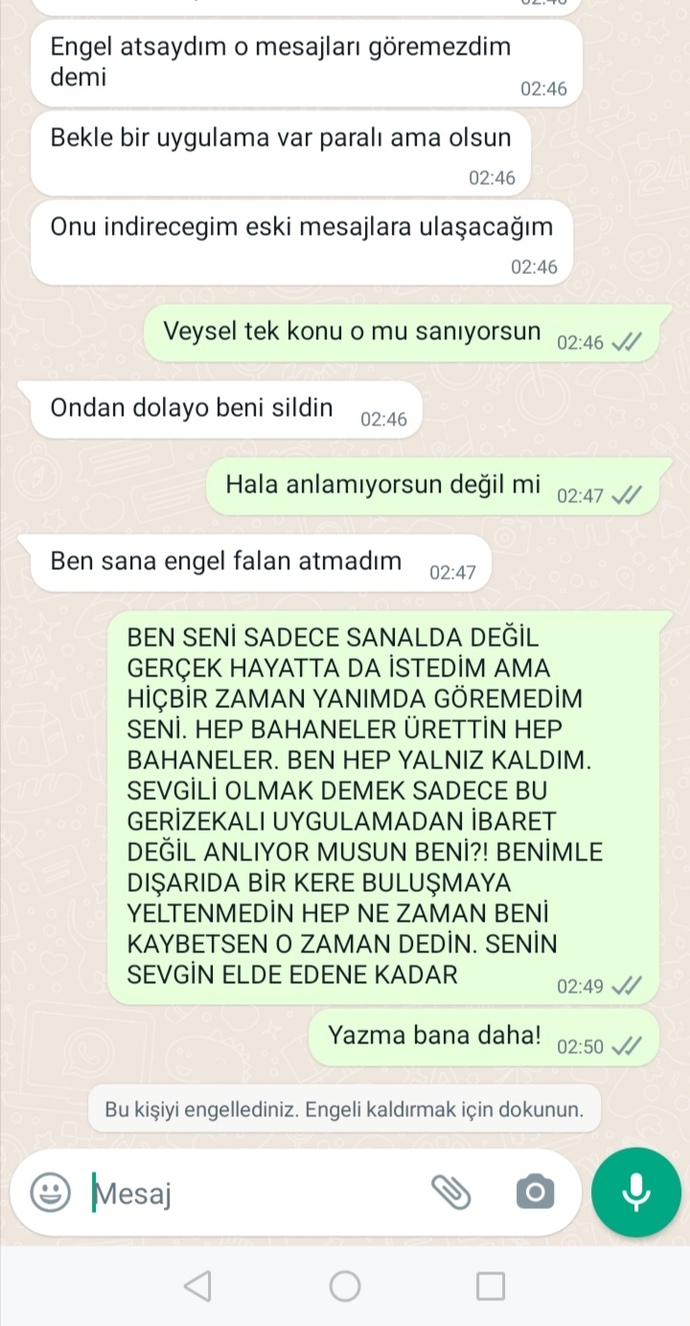 Ankete göre hareket edeceğim çünkü bıktım. Haksız olan ben miyim yoksa o mu?