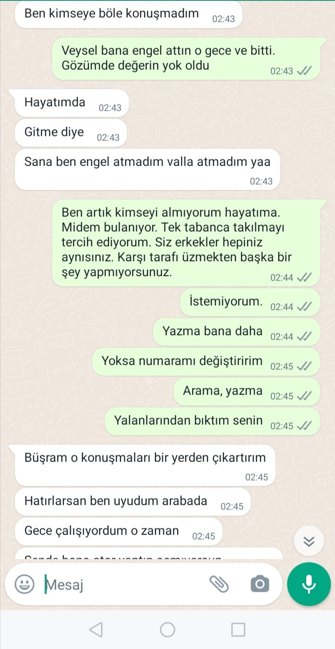Ankete göre hareket edeceğim çünkü bıktım. Haksız olan ben miyim yoksa o mu?