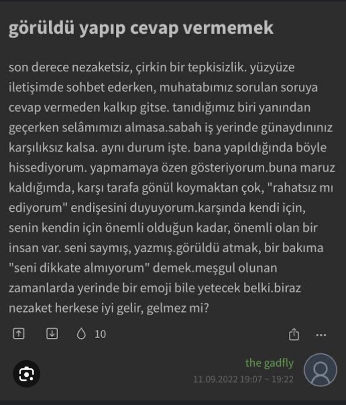 Yazdığınız mesajlara görüldü yapılıp cevap verilmemesi durumunda ne yaparsınız?