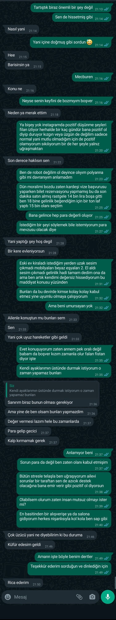 Nişanlımla tartışmamı arkadaşıma anlattım siz de yorumlar mısınız?