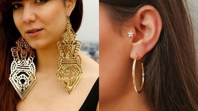 Küpede sallantılı büyük küpe mi yoksa sade minimal küçük küpe mi daha güzel?