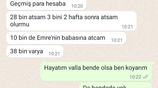 Sevgilim 31 bin borç aldı benden aramızda şu konuşma geçti ne düşünmüştür sizce?