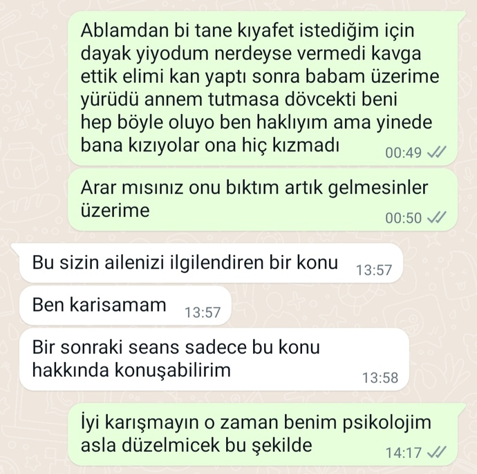 Psikoloğum neden böyle söyledi?