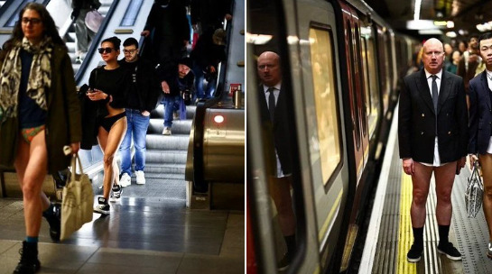 Londrada Pantolonsuz Metro Günü kutlandı. Bu kutlamaya gider miydiniz?