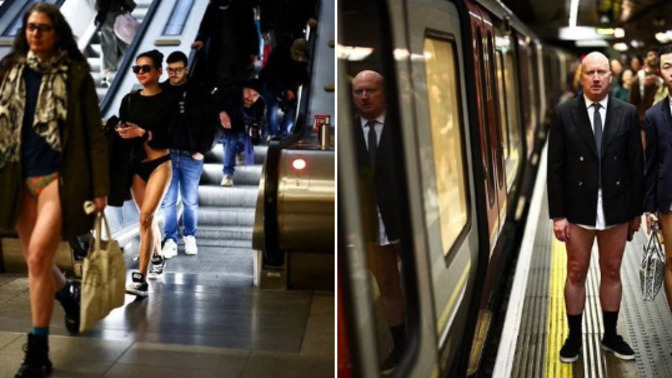 Londra'da 'Pantolonsuz Metro Günü' kutlandı. Bu kutlamaya gider miydiniz?