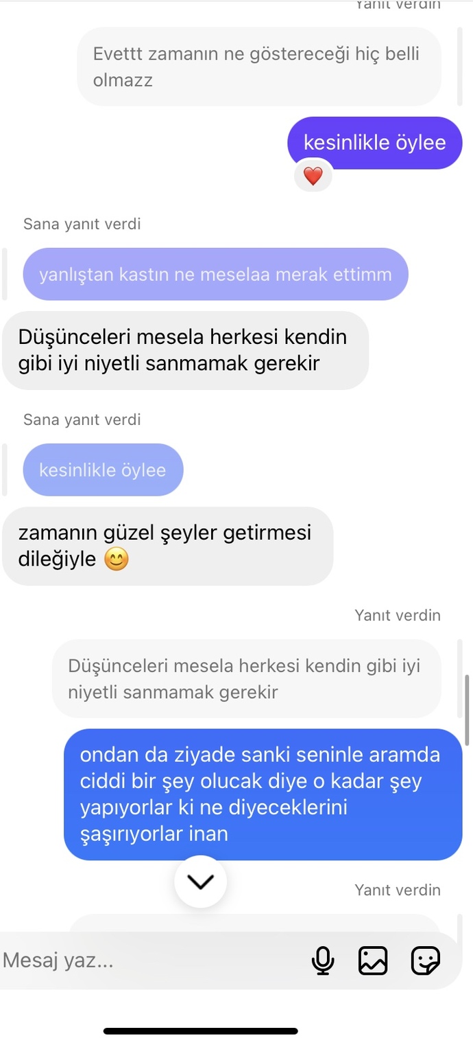 Bu mesajları yazan insan 2 gündür neden hiç yazmaz amacı ne olabilir?