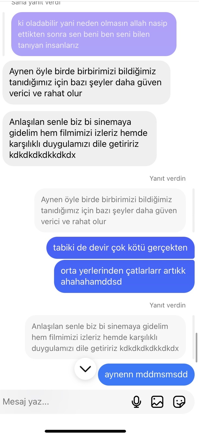 Bu mesajları yazan insan 2 gündür neden hiç yazmaz amacı ne olabilir?