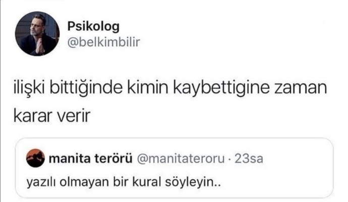 Yazılı olmayan bir kural söyleyin desem, ne dersiniz?