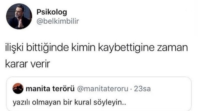 Yazılı olmayan bir kural söyleyin desem, ne dersiniz?