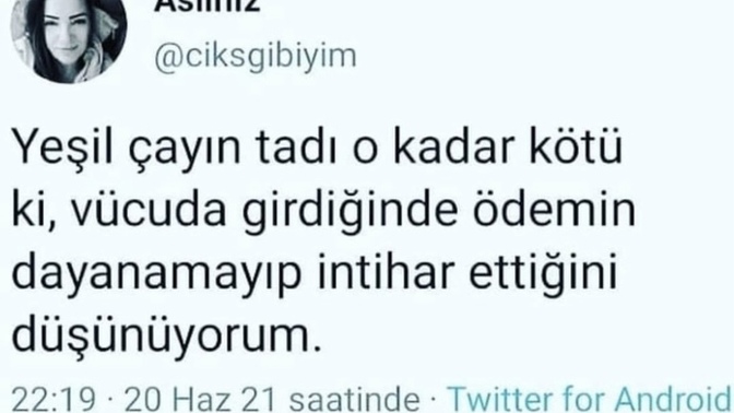 Yeşil çay içmeyi sever misiniz?