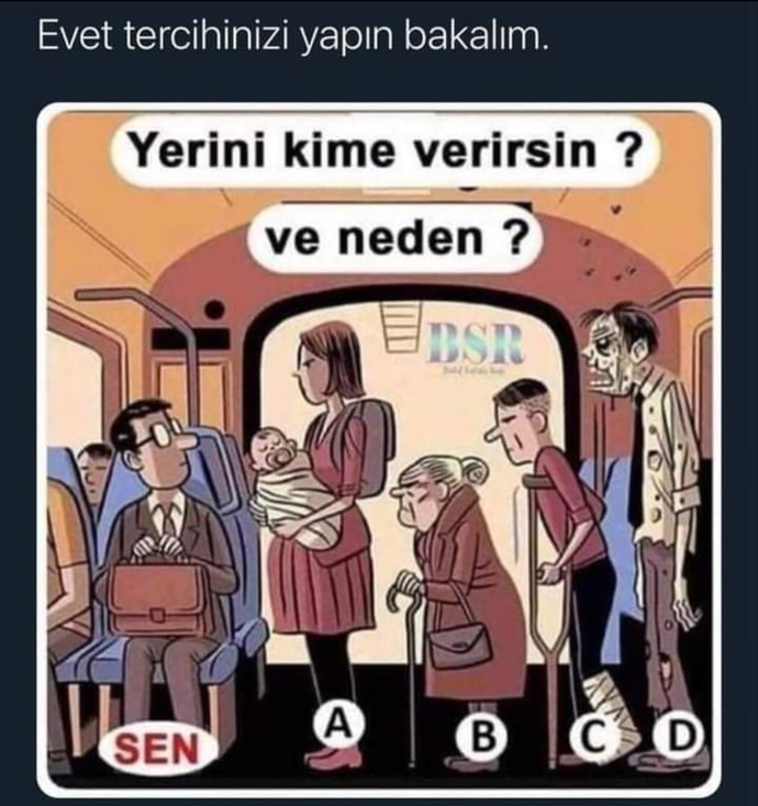 Toplu taşımalarda kimlere yer veriyorsunuz? Neden?