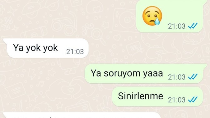 Erkek arkadaşım neden böyle yazmış?