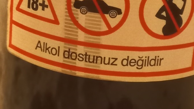 Ne demek alkol dostunuz değildir? Bana bir yanlışı olmadı?
