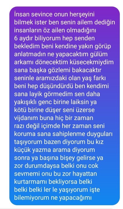 Sevdiğim kıza bunlara yazdım geri sildim?