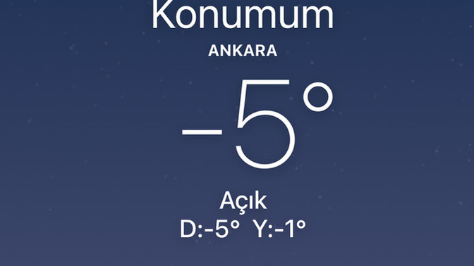 Sizin orada hava nasıl?