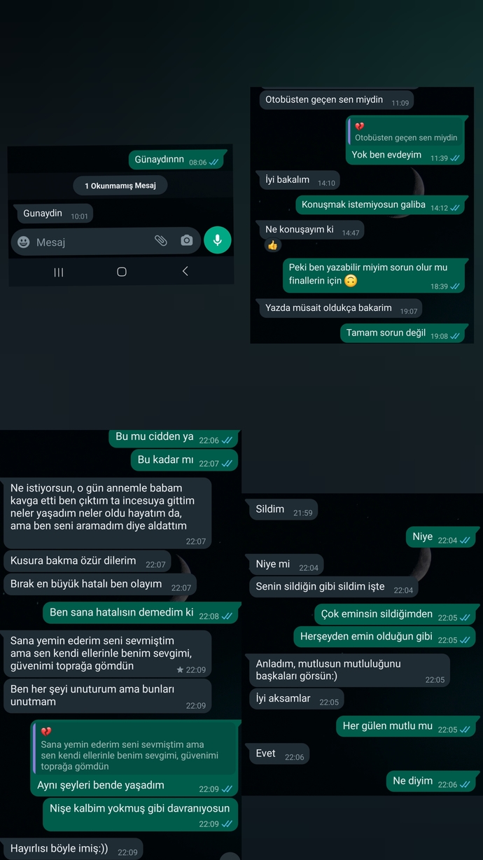 Yazdığımız saatlere dikkat ederseniz sevinirim...
