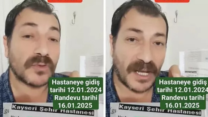 Kayseri’de bir vatandaşa 1 yıl sonrasına hastane randevusu verdiler! Hastaneden randevu alırken zorlanıyor musun?