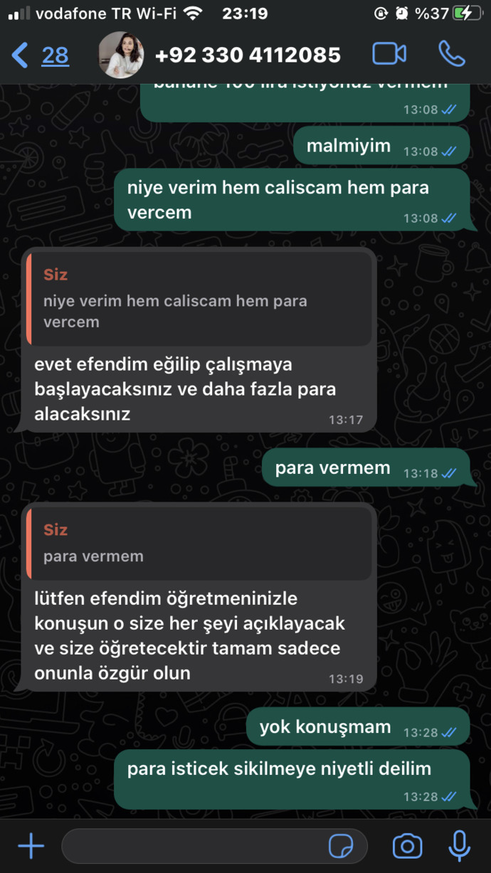 En son kime mesaj attınız ve mesajın içeriği neydi?