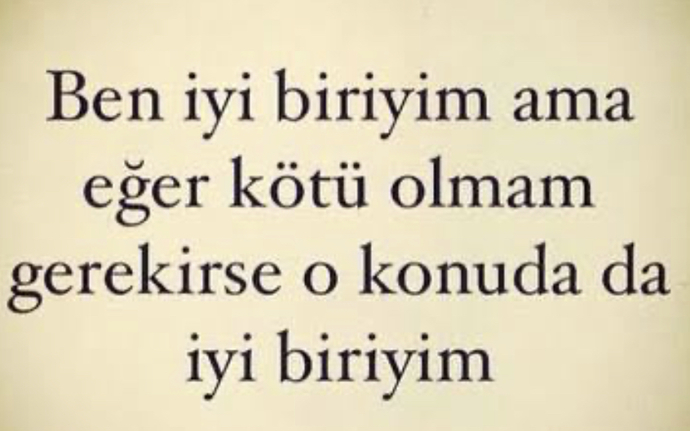 “İyi biri misin?” Sorum bu kadar kısa ve derinden…?
