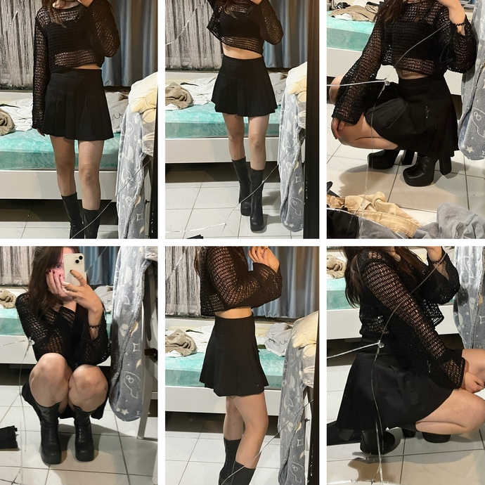 Kıyafeti değiştirdim ve etek giydim, daha iyi değil mi?