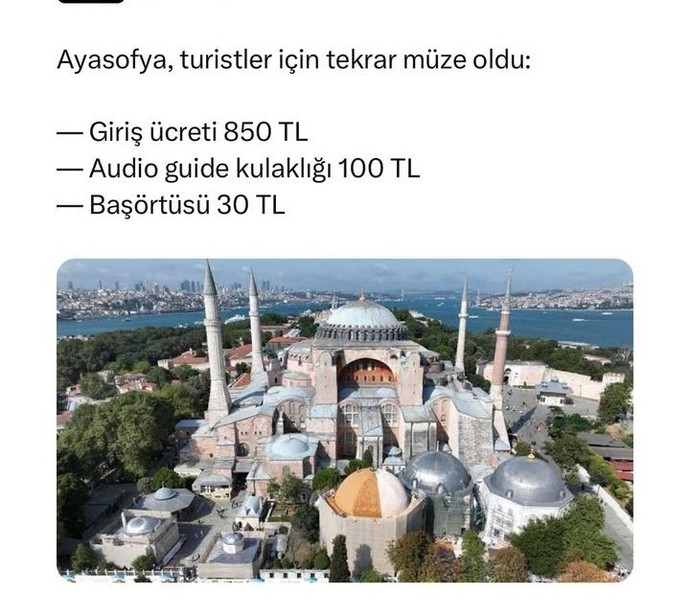 Ayasofya artık hem cami hem de müze oldu! Fiyatlar hakkında ne düşünüyorsunuz?