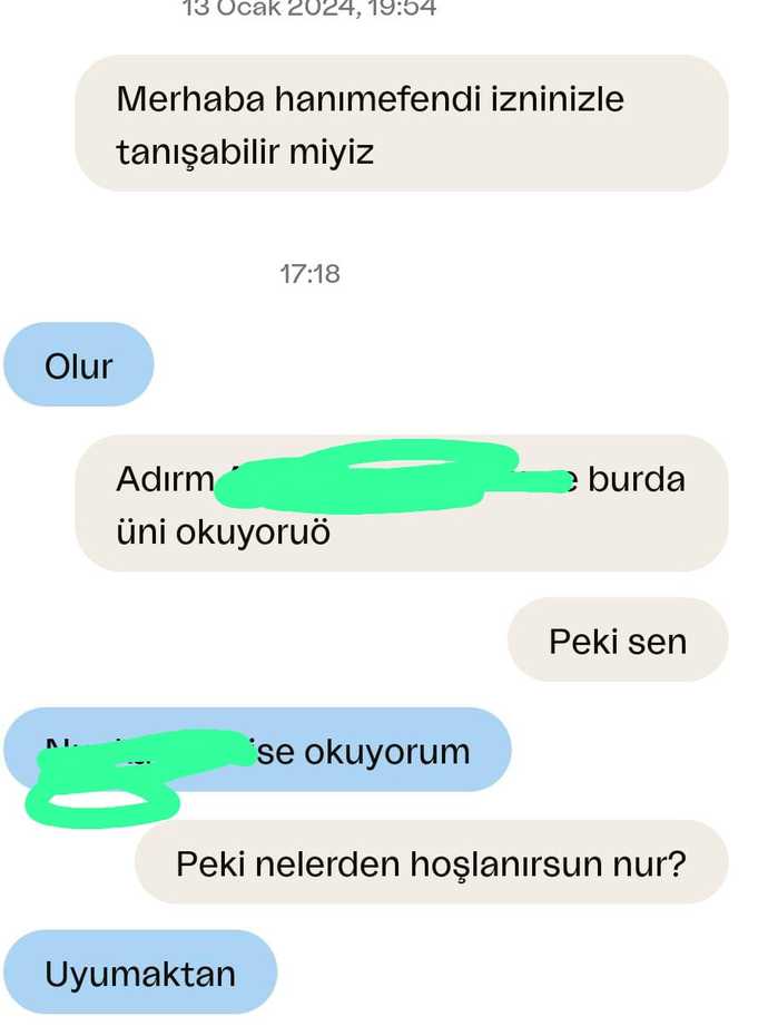 Uyumaktan hoşlandığı söyleyen biriyle sohbeti nasıl devam ettiririm?