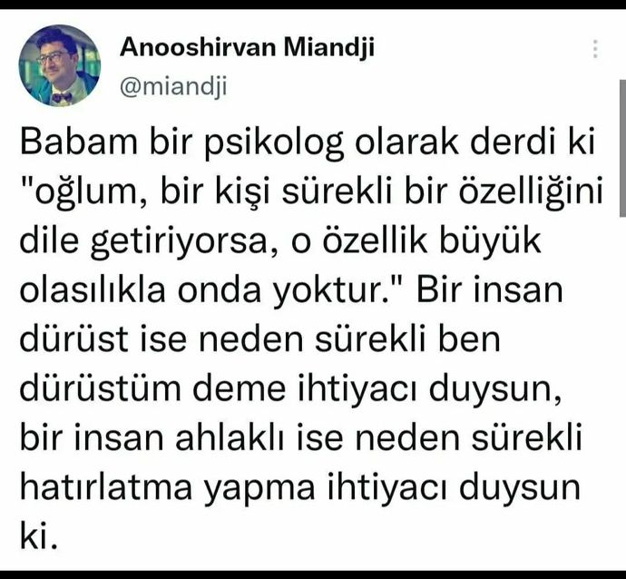 Kendini devamlı öven insanlara ne demek istersiniz?