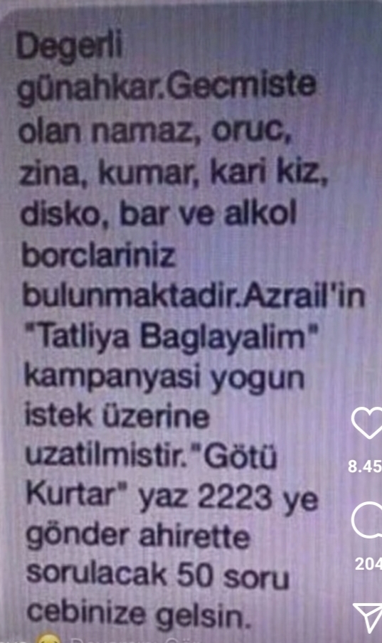 Bu sabah ilk attiginiz mesaj?