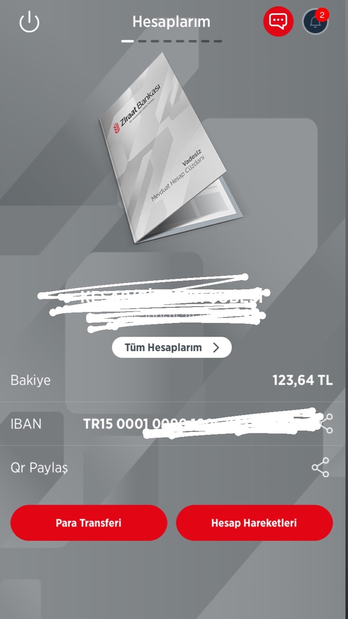 Banka hesabınızda ne kadar var?