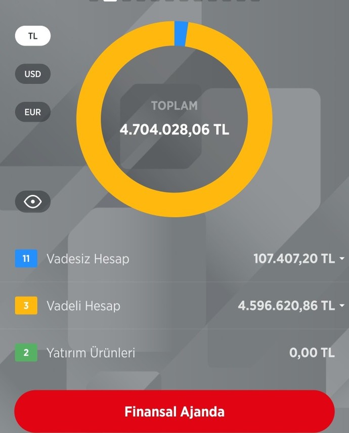 Banka hesabınızda ne kadar var?