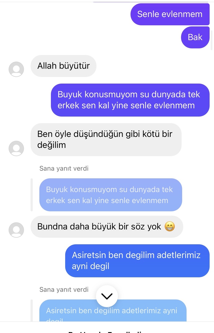 Lafın başında büyük konuşmuyorum dedim. Sizce büyük laf mı etmişim?