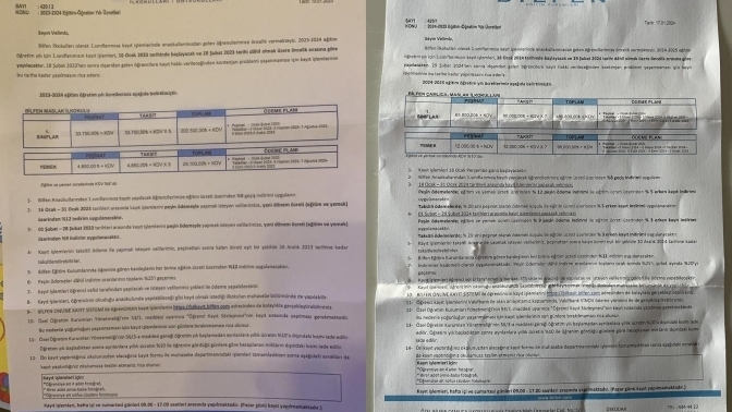 Bir özel okulda ilkokul 1. sınıf ücreti senelik 640 bin TL olmuş! Özel okula göndermek önemli mi sizce?