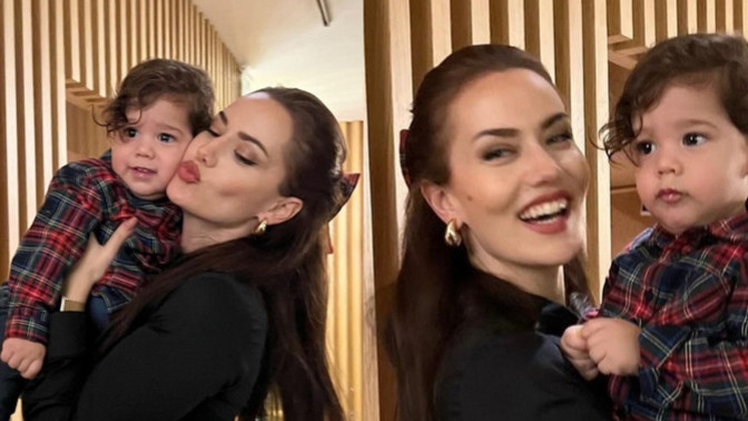 Özçivit & Evcen çifti bir senenin ardından oğulları Kerem'i ilk defa paylaştı. Sizce anneye mi benziyor babaya mı?