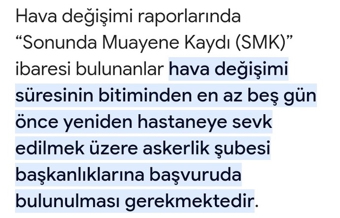 Hava değişimi smk ya gitmemek muafı etkiler mi bana kimse 5 gün önceden gitmem gerektiğini soylemedi?