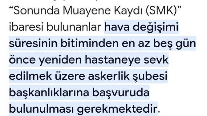 Hava değişimi smk ya gitmemek muafı etkiler mi bana kimse 5 gün önceden gitmem gerektiğini soylemedi?