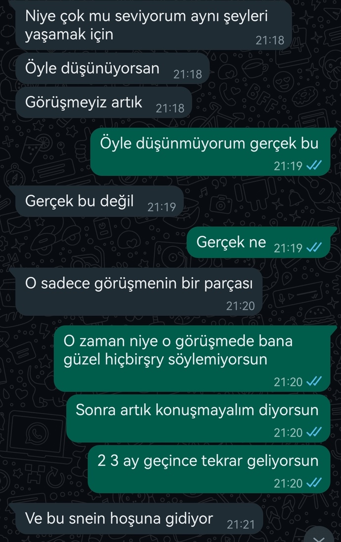 Sizce eski sevgilimin amacı düşündüğüm gibi mi?