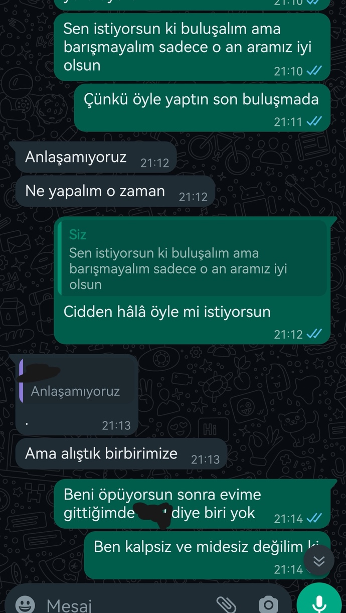 Sizce eski sevgilimin amacı düşündüğüm gibi mi?