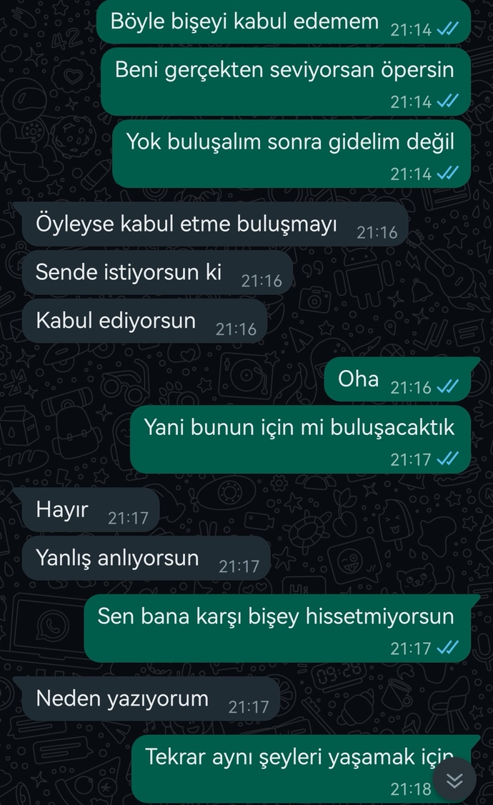 Sizce eski sevgilimin amacı düşündüğüm gibi mi?