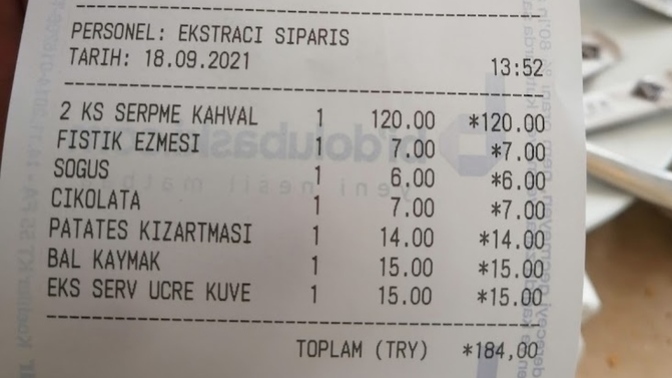 İki kişilik serpme kahvaltıya ödeyeceğiniz maksimum hesap ne kadar olur?