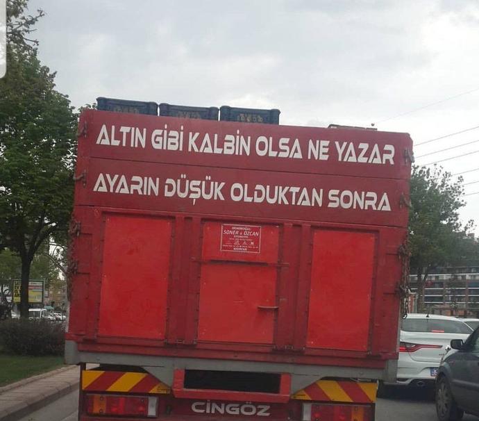 Araba/kamyon arkası yazılara örnek vermenizi istesem neler söylersiniz✌️?