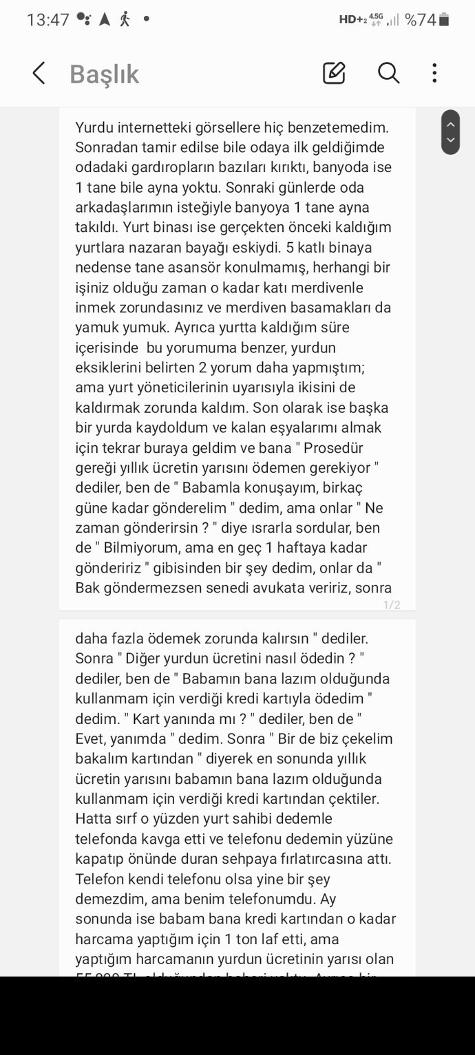 Sizce böyle bir yorum yapsam suç mu olur veya yurt yönetimine herhangi bir hukuki yaptırım uygulama hakkı doğar mı?