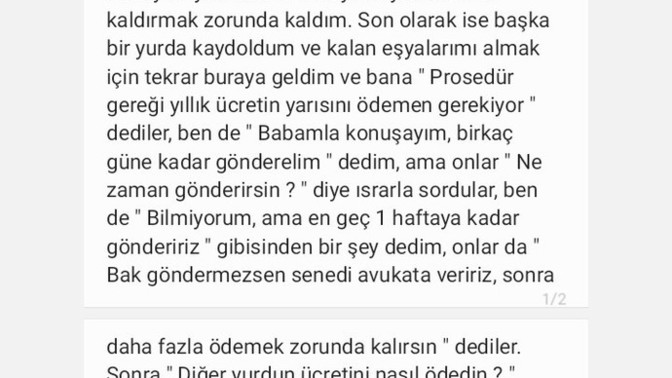 Sizce böyle bir yorum yapsam suç mu olur veya yurt yönetimine herhangi bir hukuki yaptırım uygulama hakkı doğar mı?