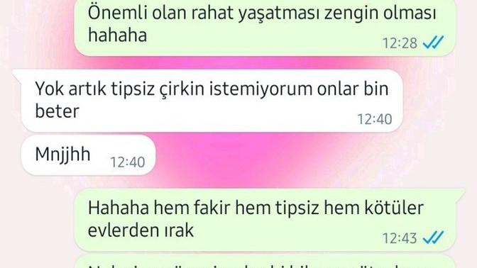 Bu yazışmaları gören sevgilim benden ayrıldı çok saçma değil mi?