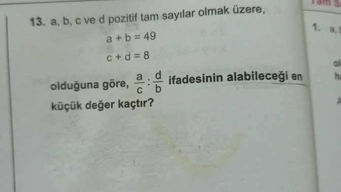 Bu sorunun cevabını bulan var mı?