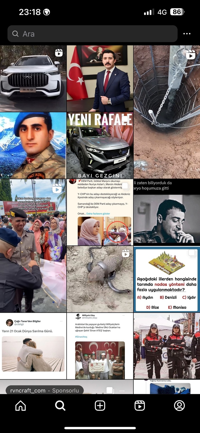 Instagram keşfetinize ne tür içerikler çıkıyor?