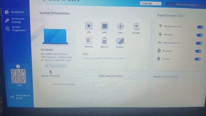 Asus bilgisayar başlangıcı?