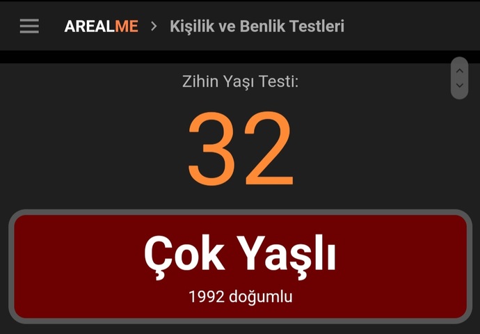 Zihin yaşinizla gercek yasiniz uyusuyor mu?